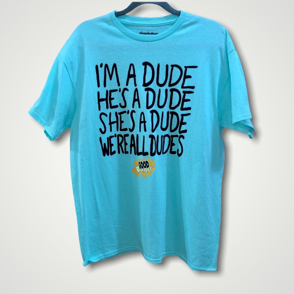NWT Good Burger Graphic Tee Size L Teal Short Sleeve